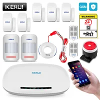 KERUI GSM Alarm System Security Auto Dial APP Wireless Home Burglar Alarm Fire Protection Motion Sensor Security Alarm DIY Kit image