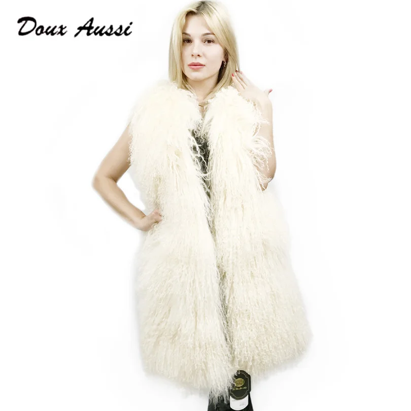 Trendy Real Mongolia Sheep Fur Coat White Solid Wool Fur Hair Waistcoat For Women Genuine Sheep Fur Luxury Vest gilet Female
Trendy Real Mongolia Sheep Fur Coat White Solid Wool Fur Hair Waistcoat For Women Genuine Sheep Fur Luxury Vest gilet Female