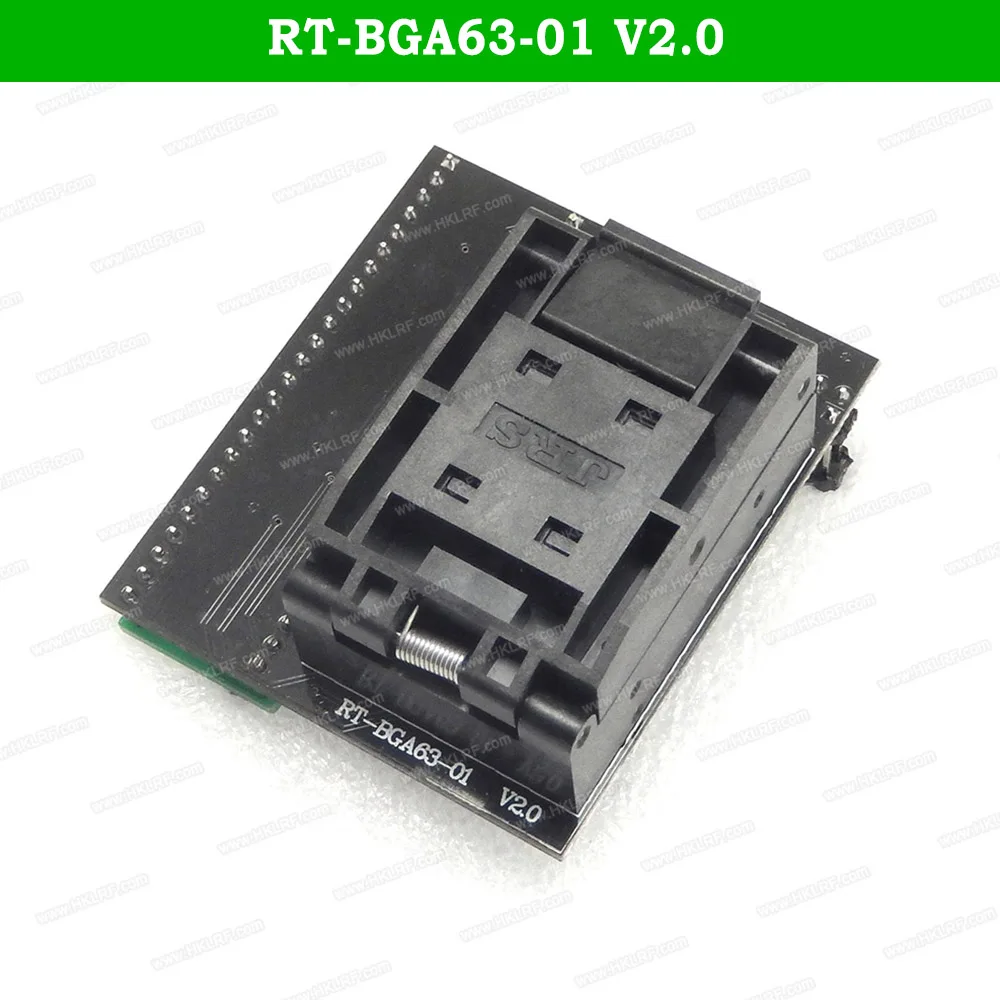 Free Shipping RT-BGA63-01 V2.0 EMMC NW267 BGA63 socket Adapter For RT809H Programmer pitch 0.8MM 9X11limiter frame
Free Shipping RT-BGA63-01 V2.0 EMMC NW267 BGA63 socket Adapter For RT809H Programmer pitch 0.8MM 9X11limiter frame