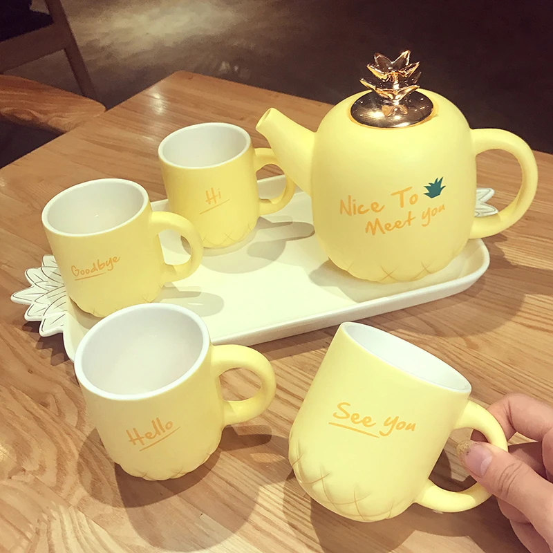 Europe Style Ceramic Coffee Cup Set Creative British afternoon tea Set Creative Pineapple Style Coffee Cup Pot Set Free Shipping
Europe Style Ceramic Coffee Cup Set Creative British afternoon tea Set Creative Pineapple Style Coffee Cup Pot Set Free Shipping