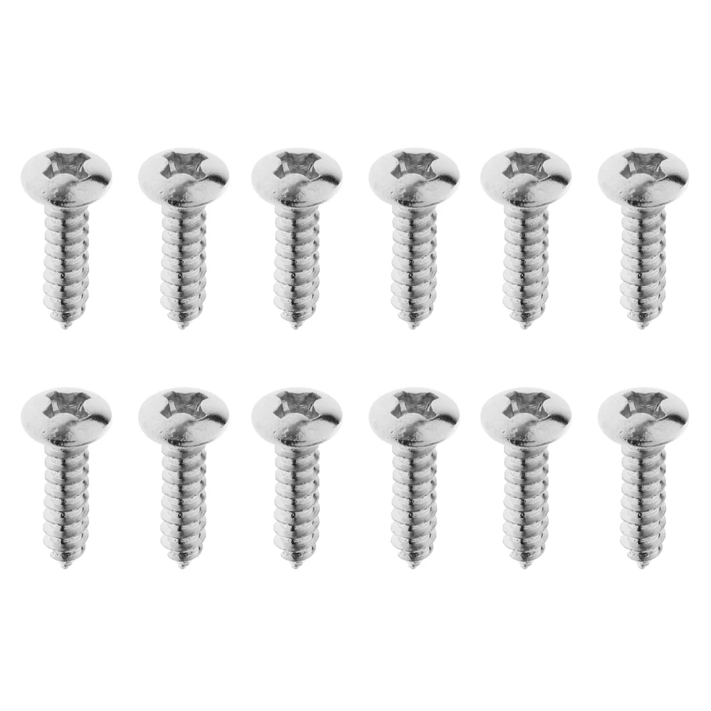 12 Pieces Silver Pickguard Plate Mount Screws for Stratocaster ST Electric Guitar Parts
12 Pieces Silver Pickguard Plate Mount Screws for Stratocaster ST Electric Guitar Parts