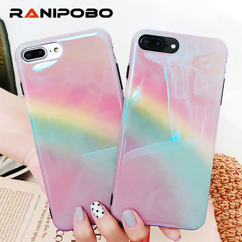 Gradient Rainbow Blu-Ray Phone Case For iPhone X 6 6S 7 8 Plus Shiny Glossy Soft IMD protection Phone Back Cover Cases
Gradient Rainbow Blu-Ray Phone Case For iPhone X 6 6S 7 8 Plus Shiny Glossy Soft IMD protection Phone Back Cover Cases