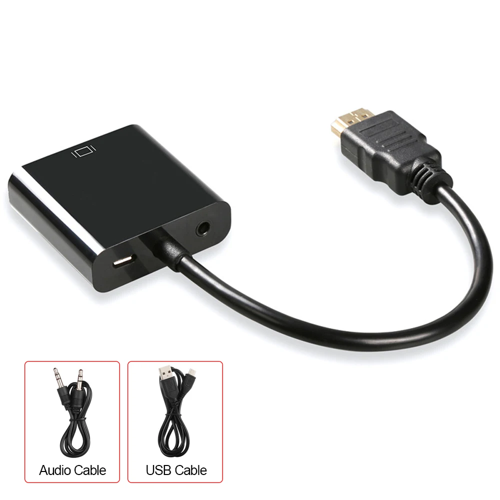 Адаптер hdmi-vga конвертер кабель с аудио HDMI к VGA PS4 адаптер мужского и женского пола