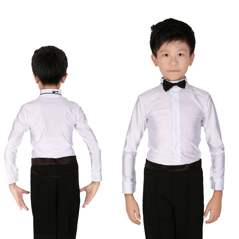 Boys Kids Latin Dancewear White Classical Ballroom Latin Dance Costumes Formal Social Dance Clothes With Bowknot
Boys Kids Latin Dancewear White Classical Ballroom Latin Dance Costumes Formal Social Dance Clothes With Bowknot