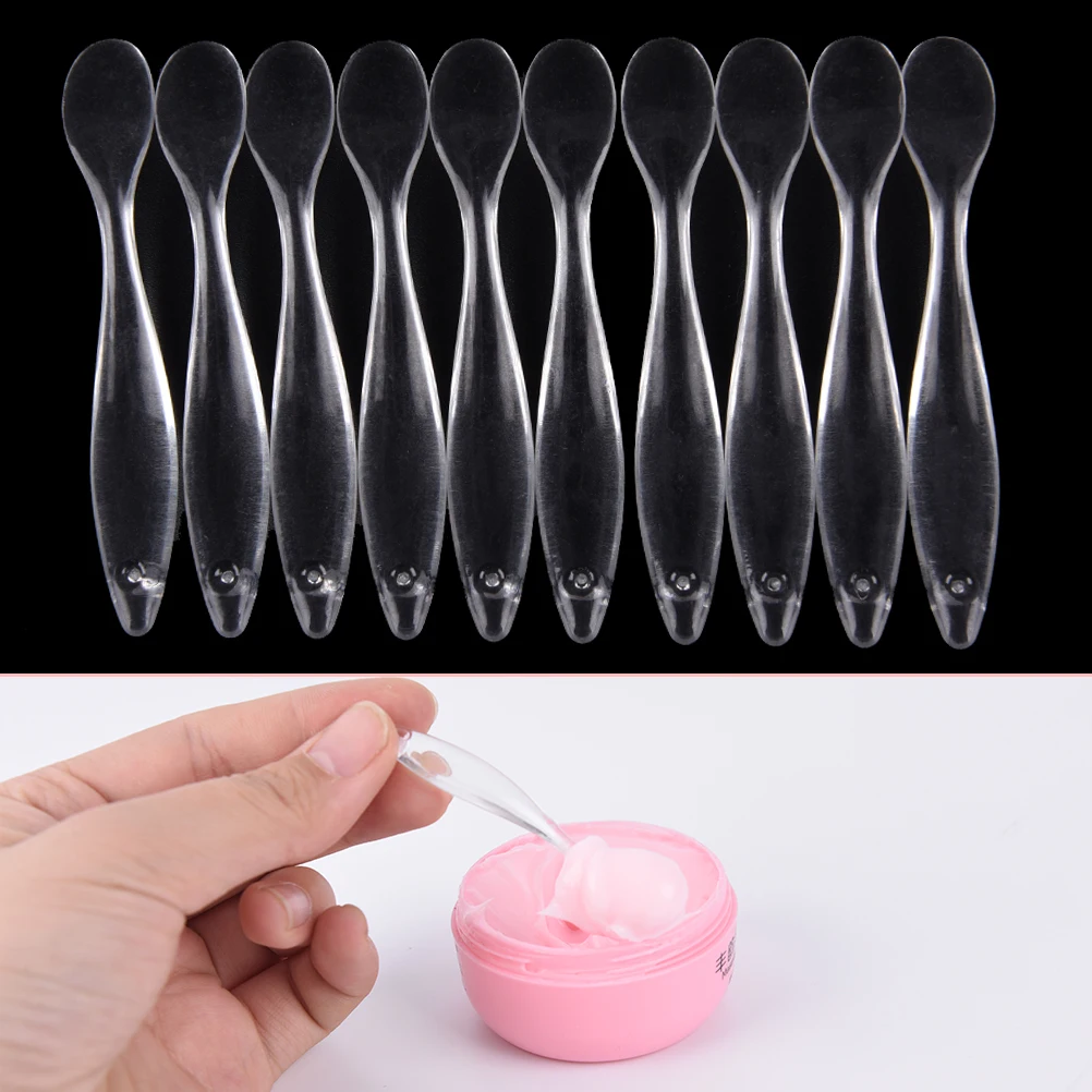 10PCS Transparent Plastic Mask Spoon Cosmetic Spatula Facial Mask Stick DIY Masks Cream Face Beauty Makeup Tool
10PCS Transparent Plastic Mask Spoon Cosmetic Spatula Facial Mask Stick DIY Masks Cream Face Beauty Makeup Tool