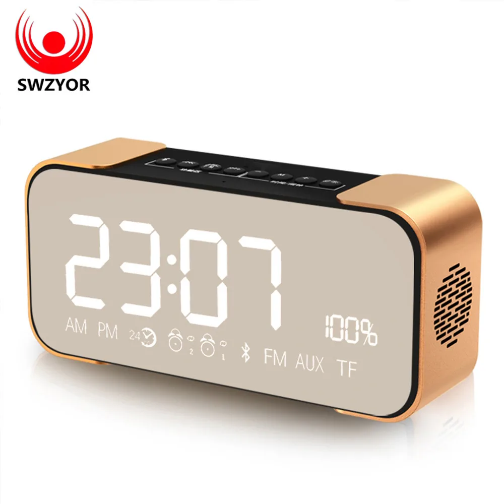 SWZYOR PTH305 Bluetooth Speaker Wireless Stereo Aluminum Portable FM Radio Altavoz Support Time clock Alarm Clock TF Card
SWZYOR PTH305 Bluetooth Speaker Wireless Stereo Aluminum Portable FM Radio Altavoz Support Time clock Alarm Clock TF Card