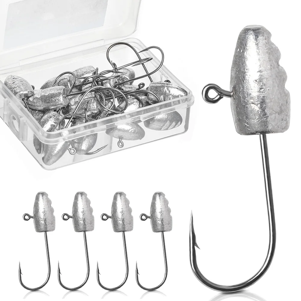 DONQL 20pcs/Box Fishing Hooks Jig Head Lead Fishhook for Soft Lure Bait 3g 5g 7g 10g Carp Barbed Single Hooks Accessories
DONQL 20pcs/Box Fishing Hooks Jig Head Lead Fishhook for Soft Lure Bait 3g 5g 7g 10g Carp Barbed Single Hooks Accessories