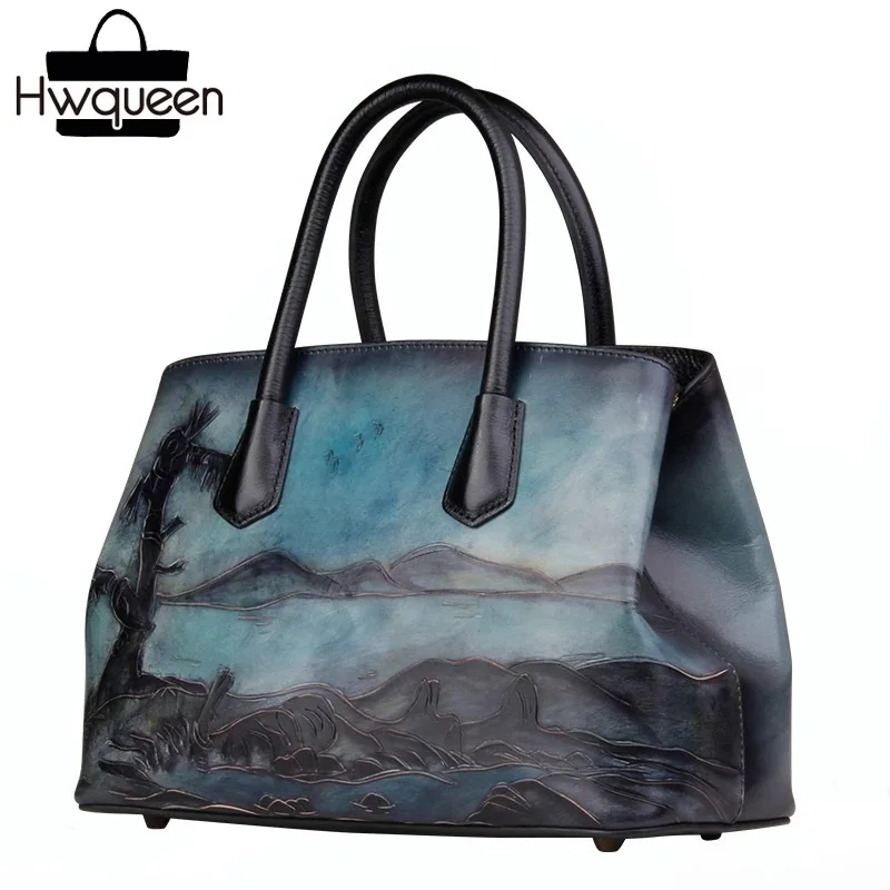 Vintage Embossing Female Totes Bag Woman Single Cross Shoulder Bag Handmade First Layer Cow Leather Women's Three-way Handbag
Vintage Embossing Female Totes Bag Woman Single Cross Shoulder Bag Handmade First Layer Cow Leather Women's Three-way Handbag