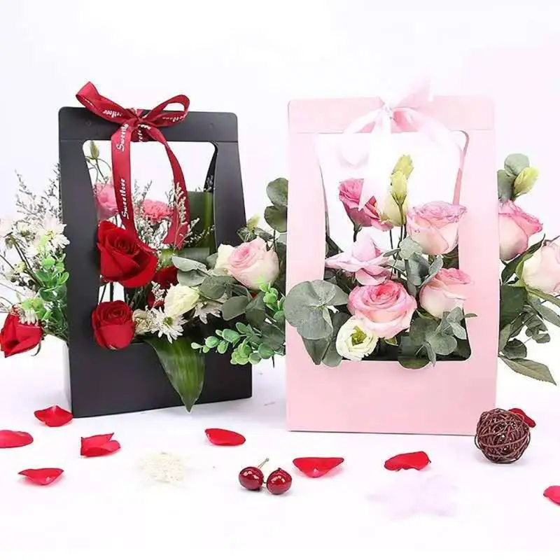 Portable Flower Baske Paper Flower Basket Foldable Waterproof Handheld Flower Holder Gift Packing Box
Portable Flower Baske Paper Flower Basket Foldable Waterproof Handheld Flower Holder Gift Packing Box