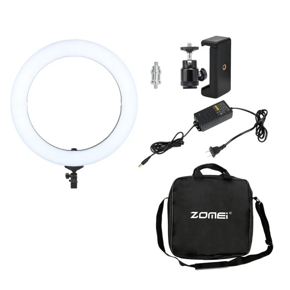 

ZOMEI Photography Lighting 14inch 18inch Video Photo Studio Kit LED Ring Light For Professional Camera 5500K EU plug With Holder