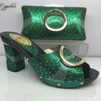 New coming green African high heel shoes and evening handbag set for lady GY2, heel height 7cm
New coming green African high heel shoes and evening handbag set for lady GY2, heel height 7cm