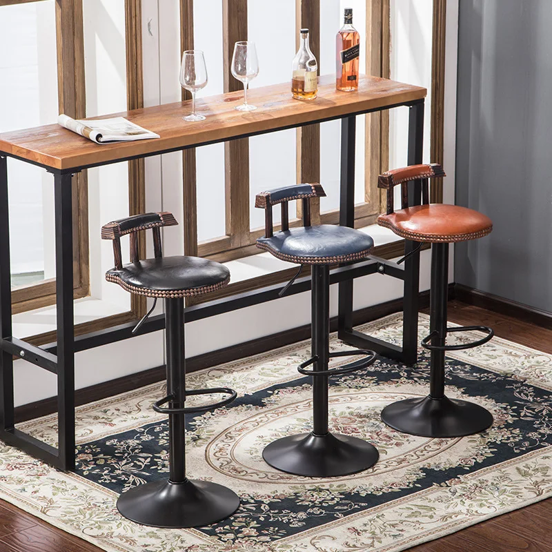 American bar chair retro Lift and rotate solid wood chairs stool The front desk chair Solid wood bar chair bar stool
American bar chair retro Lift and rotate solid wood chairs stool The front desk chair Solid wood bar chair bar stool