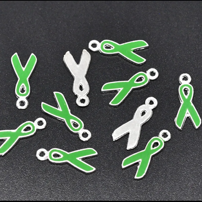 20Pcs Green Enamel Ribbon Awareness Metal Pendants Jewelry Diy Findings Charms 20x9mm
20Pcs Green Enamel Ribbon Awareness Metal Pendants Jewelry Diy Findings Charms 20x9mm