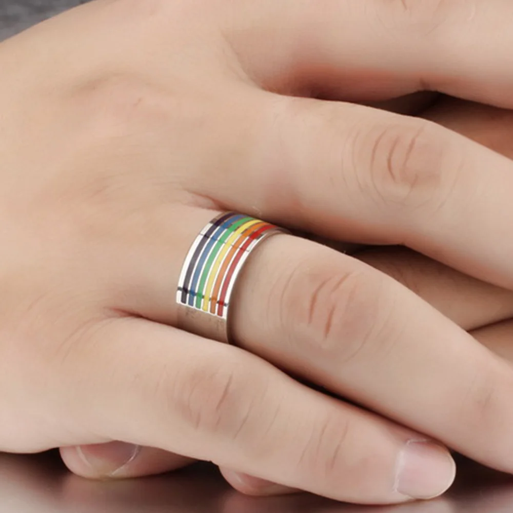 1 pcs New Arrival Collection A fellow mate stays straight fashion six color rainbow titanium ring for men mid finger rings
1 pcs New Arrival Collection A fellow mate stays straight fashion six color rainbow titanium ring for men mid finger rings