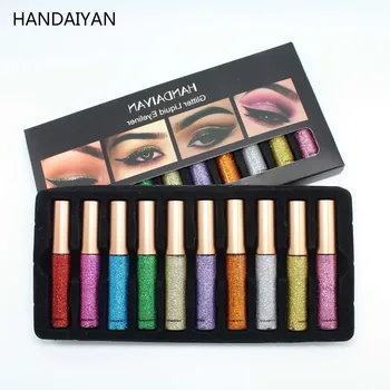 HANDAIYAN Glitter Eyeliner Set 10/4/3 Waterproof Shimmer Shine Pigment Silver Gold Metallic Tint Liquid Glitter Eye Liner Makeup
HANDAIYAN Glitter Eyeliner Set 10/4/3 Waterproof Shimmer Shine Pigment Silver Gold Metallic Tint Liquid Glitter Eye Liner Makeup