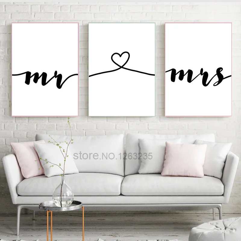Minimalist Painting Nordic Poster Mr Mrs Quotes Wall Art Canvas Prints Black And White Wall Pictures For Living Room Unframed
Minimalist Painting Nordic Poster Mr Mrs Quotes Wall Art Canvas Prints Black And White Wall Pictures For Living Room Unframed