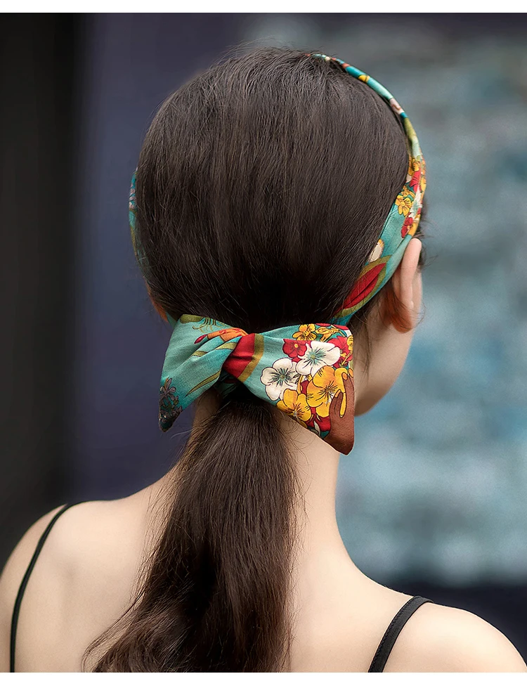50s women vintage rockabilly pinup style floral print headband in green hair head bands hair scarf accessories bow wire inside 50s women vintage rockabilly pinup style floral print headband in green hair head bands hair scarf accessories bow wire inside