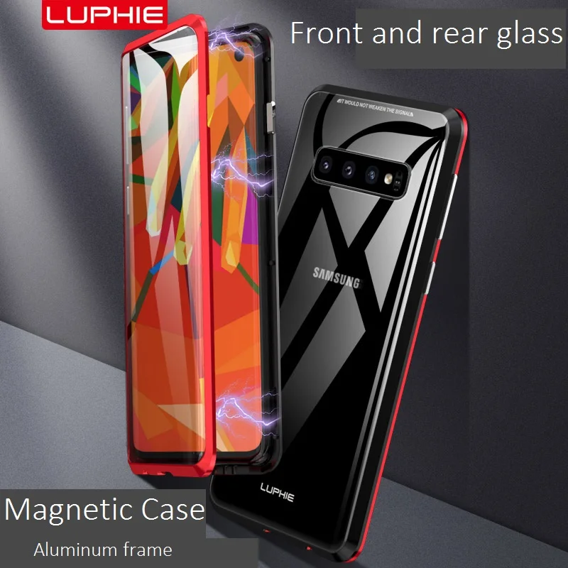 Luphie Metal Bumper Front Back Tempered Glass for Samsung Galaxy S10 S10plus S10 5G E Plus Full Body protection Phone Case Cover
Luphie Metal Bumper Front Back Tempered Glass for Samsung Galaxy S10 S10plus S10 5G E Plus Full Body protection Phone Case Cover