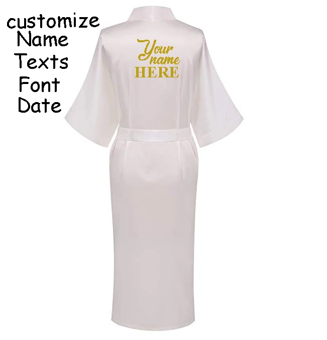 C&Fung Personalized Satin Bridal Robe Bride pocket long robe Bachelorette party wedding gift braidsmaid Silky Kimono robes
C&Fung Personalized Satin Bridal Robe Bride pocket long robe Bachelorette party wedding gift braidsmaid Silky Kimono robes