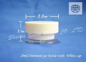 20PCS/lot free shipping ,20g ointment jar bottle with white cap, 20ml ointment jar, eye cream jar, hand cream jar
20PCS/lot free shipping ,20g ointment jar bottle with white cap, 20ml ointment jar, eye cream jar, hand cream jar