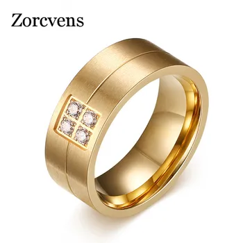 ZORCVENS Hot Sale AAA+ CZ Rings For Women Gold-Color 316L Stainless Steel Jewelry Wedding Engagement Ring
ZORCVENS Hot Sale AAA+ CZ Rings For Women Gold-Color 316L Stainless Steel Jewelry Wedding Engagement Ring