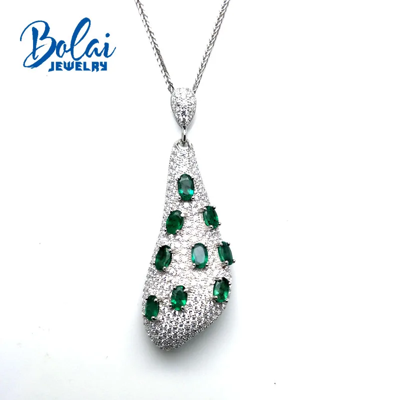 Bolaijewelry,Natural Green emerald gemstone classic pendant 925 sterling silver fine jewelry for women anniversary party gift
Bolaijewelry,Natural Green emerald gemstone classic pendant 925 sterling silver fine jewelry for women anniversary party gift