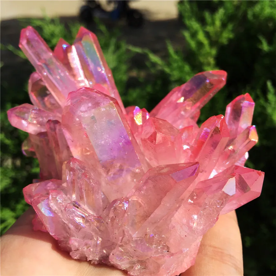 Natural crystal quartz rare beautiful pink Aura quartz crystal cluster mineral healing specimen sent 1pcs
Natural crystal quartz rare beautiful pink Aura quartz crystal cluster mineral healing specimen sent 1pcs