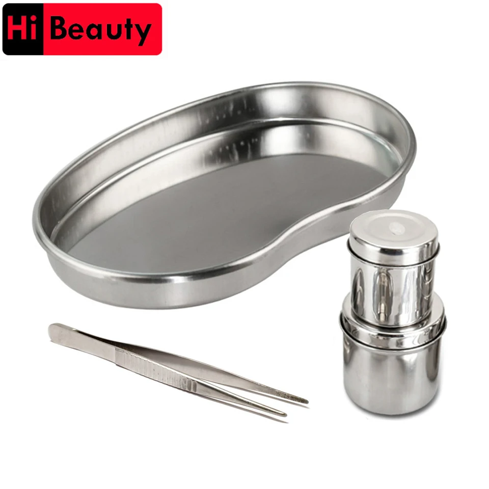 4pcs/lot Stainless Steel Kidney Shaped Sterilized Medical Dental Surgical Cosmetic Makeup Tray Jar Pot Container Bottle Tweezers
4pcs/lot Stainless Steel Kidney Shaped Sterilized Medical Dental Surgical Cosmetic Makeup Tray Jar Pot Container Bottle Tweezers