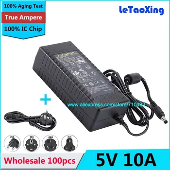 100pcs 5V 10A Power Supply AC 100-240V to DC Adapter 50W For 3528 5050 Strip LED US EU AU Adapter Plug with IC Chip
100pcs 5V 10A Power Supply AC 100-240V to DC Adapter 50W For 3528 5050 Strip LED US EU AU Adapter Plug with IC Chip