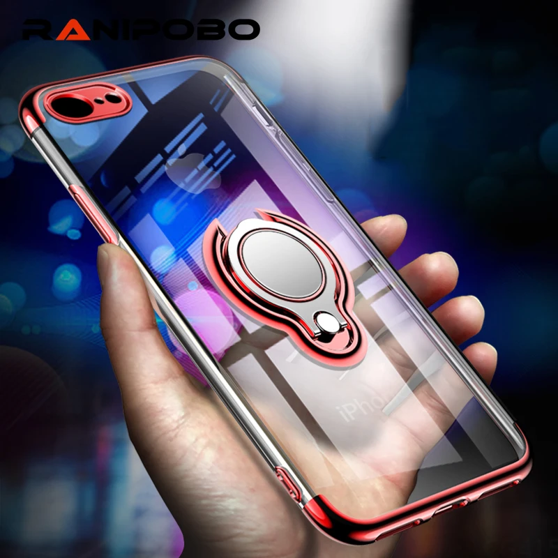 Transparent Magnetism Soft Phone Case For iPhone X Cover with ring Holder Plating Back Shell For iPhone 6 6s 7 8 Plus
Transparent Magnetism Soft Phone Case For iPhone X Cover with ring Holder Plating Back Shell For iPhone 6 6s 7 8 Plus