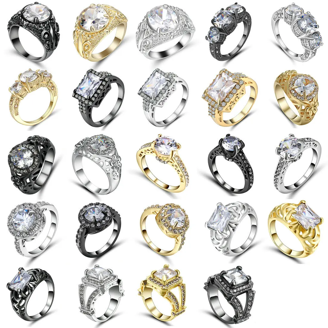 Fashion Silver Black Color Crystal Wedding Rings For Women Bijoux Anel Femme Engagement Ring Statement Jewelry Lover Gift Size 7
Fashion Silver Black Color Crystal Wedding Rings For Women Bijoux Anel Femme Engagement Ring Statement Jewelry Lover Gift Size 7