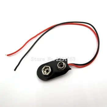 

10PCS/LOT 9V Battery Snap-on Connector 9v Battery Clip For Arduino With Wire Holder Cable Leads Cord