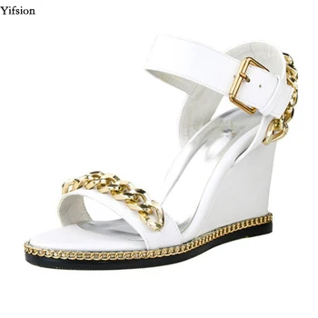 Olomm New Arrival Women Sandals Sexy Chain Wedges High Heel Sandals Open Toe Concise White Party Shoes Women US Plus Size 5-15
Olomm New Arrival Women Sandals Sexy Chain Wedges High Heel Sandals Open Toe Concise White Party Shoes Women US Plus Size 5-15