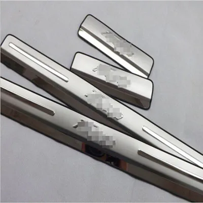 Image For Ford Fiesta 2008 2014 Car Stickers Stainless steel door sill strip welcome pedal Automobile accessories