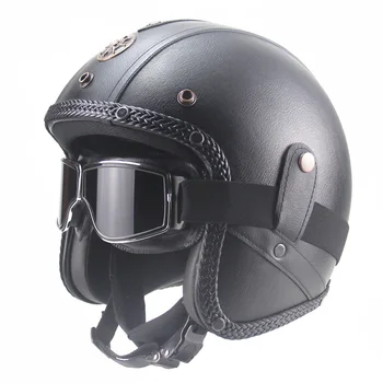 Free shipping PU Leather for Helmets 3/4 Motorcycle Chopper Bike helmet open face vintage motorcycle helmet
Free shipping PU Leather for Helmets 3/4 Motorcycle Chopper Bike helmet open face vintage motorcycle helmet