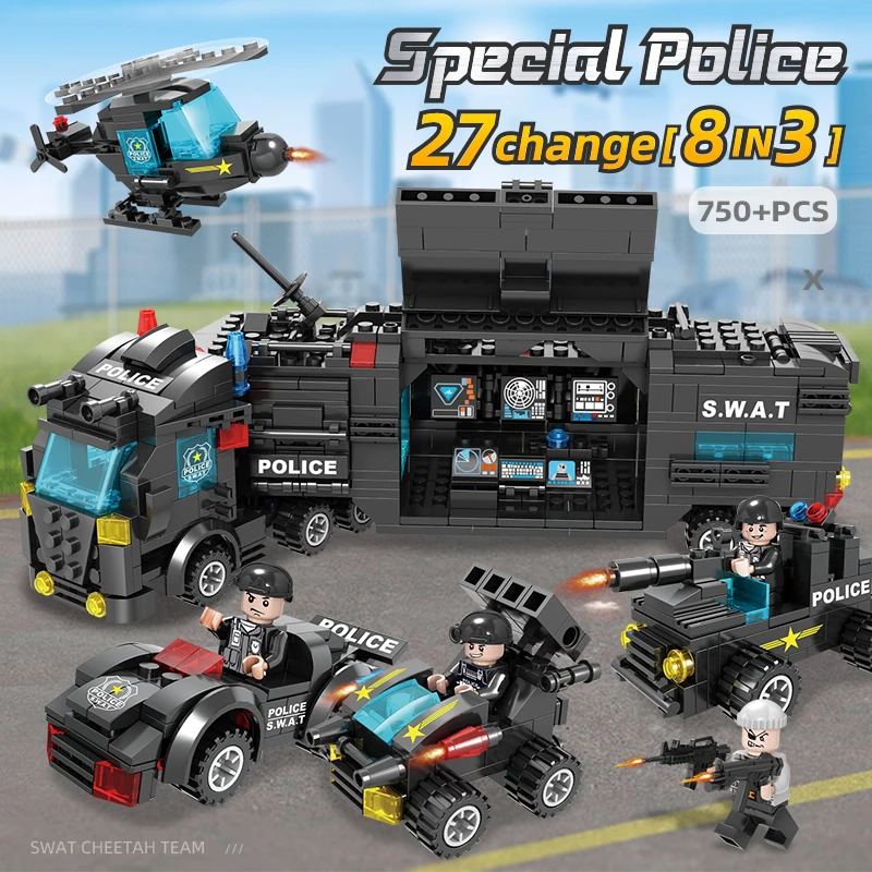 750PCS 418PCS City Police Building Series 8IN3 City Police Building Blocks Compatible Helicopter Bricks Toys Military Boy Gifts
750PCS 418PCS City Police Building Series 8IN3 City Police Building Blocks Compatible Helicopter Bricks Toys Military Boy Gifts