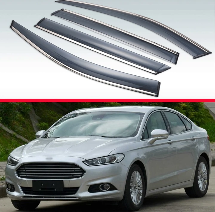 Для Ford Mondeo Fusion 2013 2014 2015 2016 2017 2018 пластиковый внешний козырек тенты на окна защита