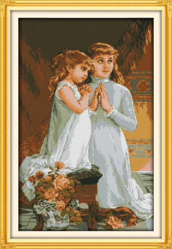 Two girls Pray Canvas DMC Counted Chinese Cross Stitch Kits printed Cross-stitch set Embroidery Needlework
Two girls Pray Canvas DMC Counted Chinese Cross Stitch Kits printed Cross-stitch set Embroidery Needlework