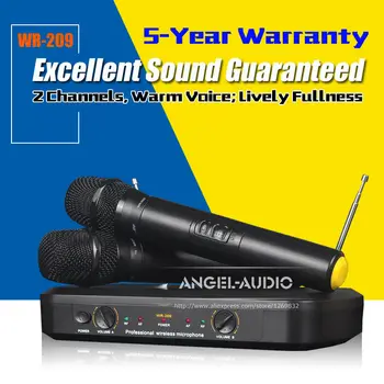 Professional WR-209 Dynamic Handheld VHF Wireless Microphone System For Karaoke Singing KTV Stage DJ B-Box Conference Meeting
Professional WR-209 Dynamic Handheld VHF Wireless Microphone System For Karaoke Singing KTV Stage DJ B-Box Conference Meeting