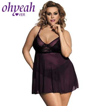 Ohyeahlover Biancheria Intima Sexy Nuisette Femme Sexy Dentelle Robe Sexy Langerie RM80274 Plus Size Appealing Purple Mini Dress 
Ohyeahlover Biancheria Intima Sexy Nuisette Femme Sexy Dentelle Robe Sexy Langerie RM80274 Plus Size Appealing Purple Mini Dress