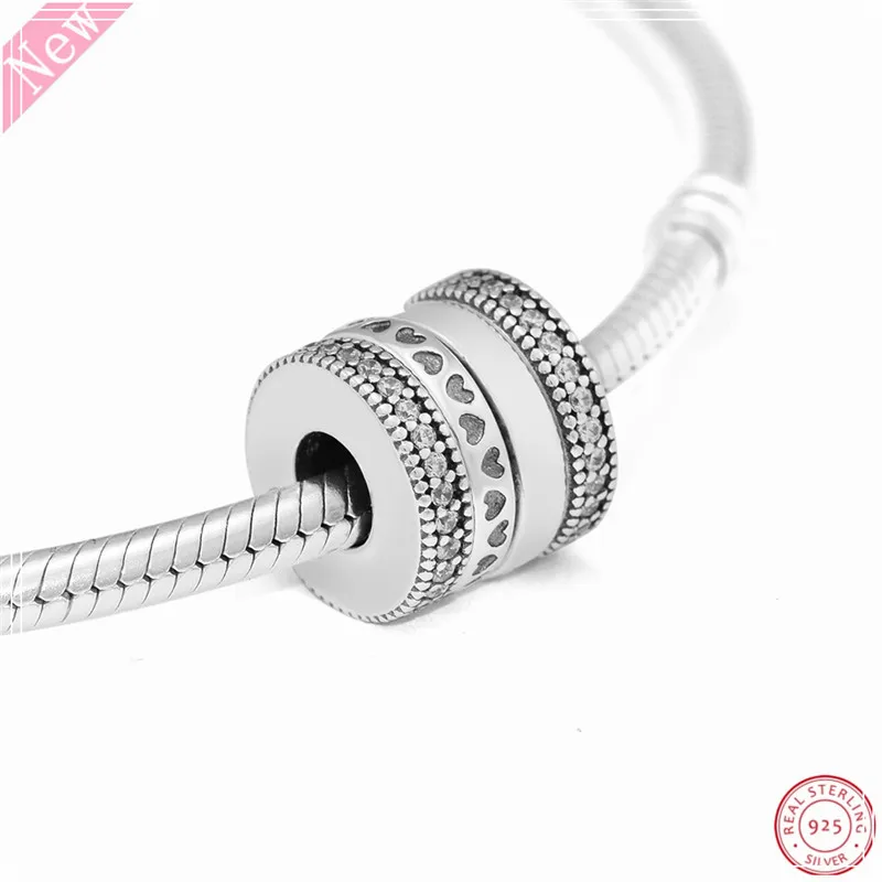 Clear CZ Classic LOGO Spinning Hearts Tubular Beads for Women Jewelry Making DIY Fit PANDORA Charms Silver 925 Original FL800
Clear CZ Classic LOGO Spinning Hearts Tubular Beads for Women Jewelry Making DIY Fit PANDORA Charms Silver 925 Original FL800