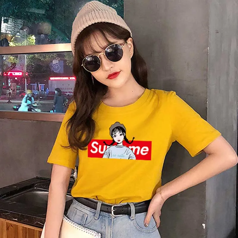 Cute Cartoon Summer T Shirt Femme Casual Loose Wild Women Clothes Harajuku New Korean Ladies Tees and Tops Plus Size T-shirt
Cute Cartoon Summer T Shirt Femme Casual Loose Wild Women Clothes Harajuku New Korean Ladies Tees and Tops Plus Size T-shirt