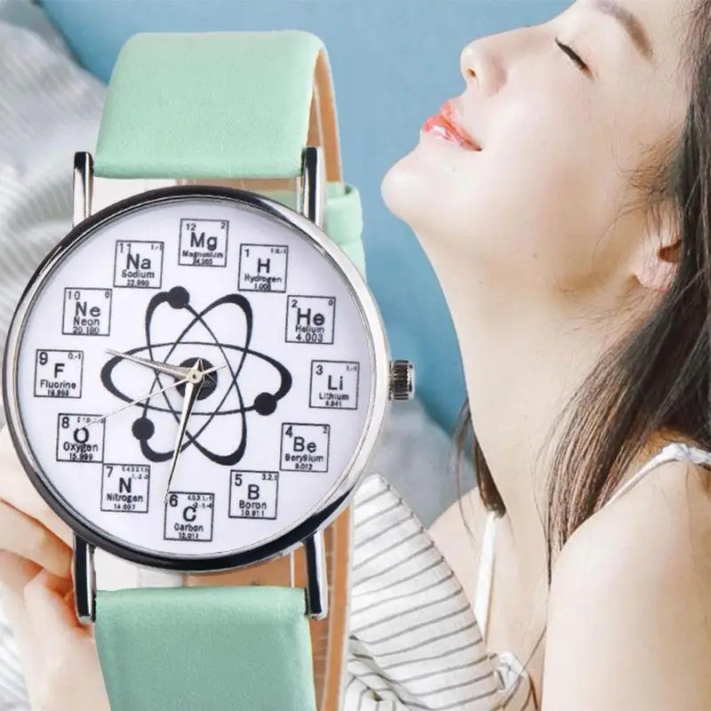 Creative Women Watches Women Girl Leather Band Chemical Symbol Print Analog Quartz Watch relogio feminino
Creative Women Watches Women Girl Leather Band Chemical Symbol Print Analog Quartz Watch relogio feminino