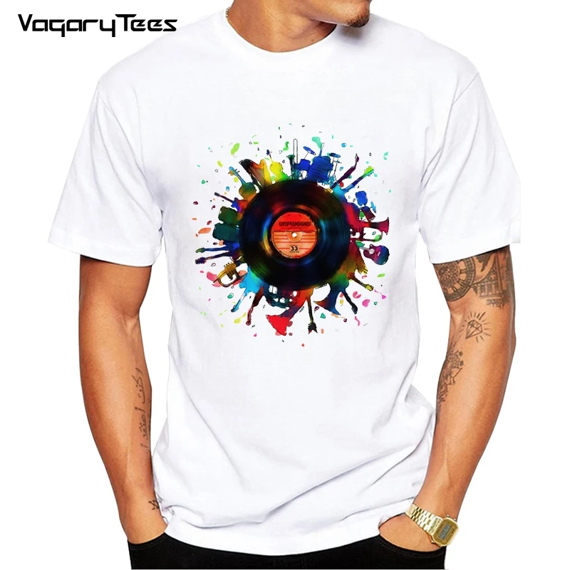 Hot Selling Men Music in Love T-shirt Short Sleeve record tshirt Vintage musical instrument unplugged print TShrits Casual Tops
Hot Selling Men Music in Love T-shirt Short Sleeve record tshirt Vintage musical instrument unplugged print TShrits Casual Tops