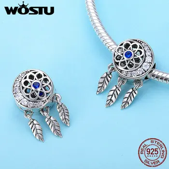 WOSTU 925 Sterling Silver Dream Catcher DreamCatcher Moon Lucky Charm fit Original Brand DIY Bead Bracelet Jewelry Gift BKC718
WOSTU 925 Sterling Silver Dream Catcher DreamCatcher Moon Lucky Charm fit Original Brand DIY Bead Bracelet Jewelry Gift BKC718