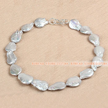 16.5 Inches Beautiful And Elegant Natural Gray Irregular Shape Rebirth Pearl Chunky Party Necklace
16.5 Inches Beautiful And Elegant Natural Gray Irregular Shape Rebirth Pearl Chunky Party Necklace