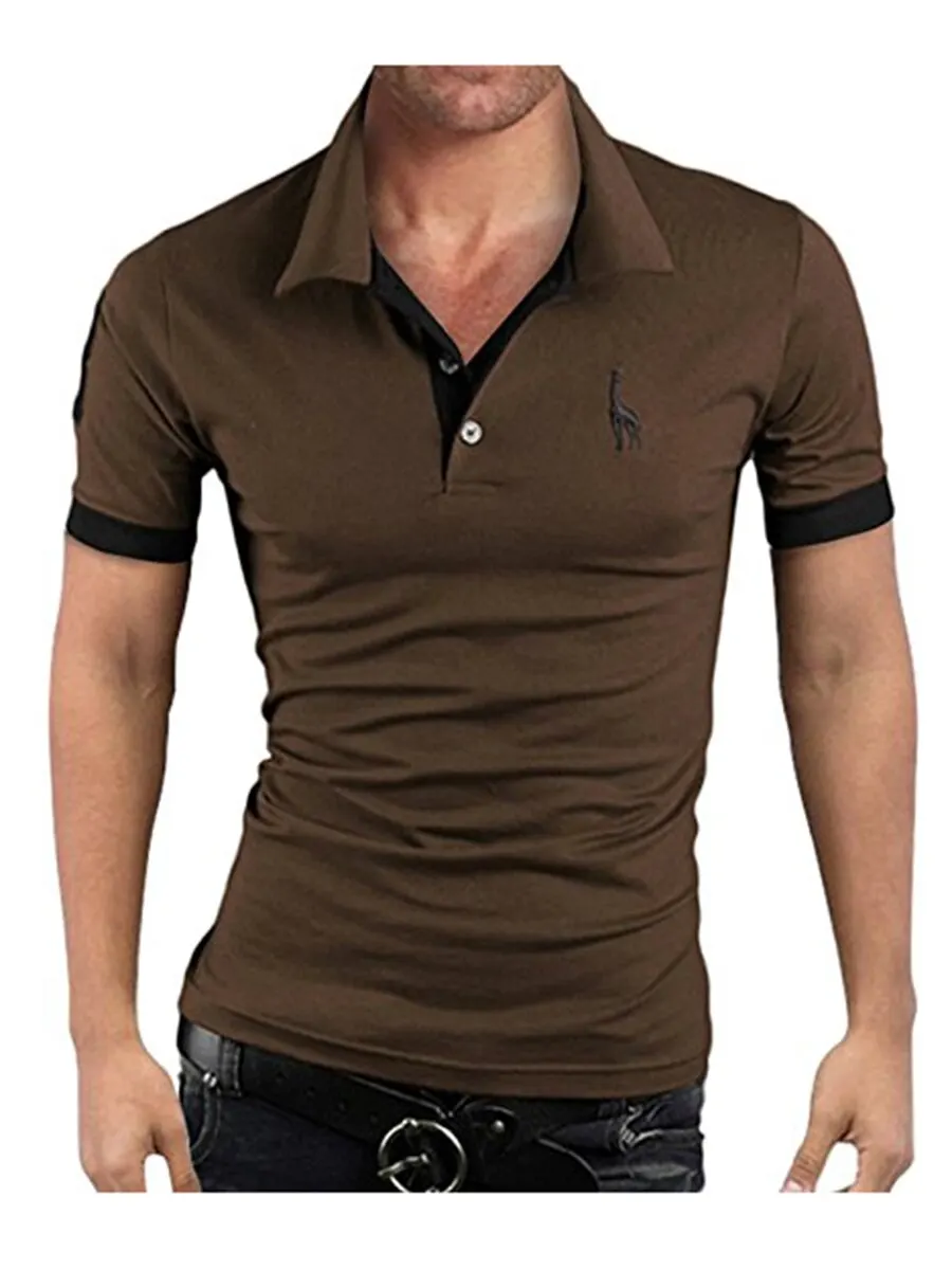 Men's Polo Multi-Color Deer High Quality Cotton Polo Shirt Men's Short Sleeve Slim Business Casual Solid Fit Tops 23 Men's Polo Multi-Color Deer High Quality Cotton Polo Shirt Men's Short Sleeve Slim Business Casual Solid Fit Tops 28