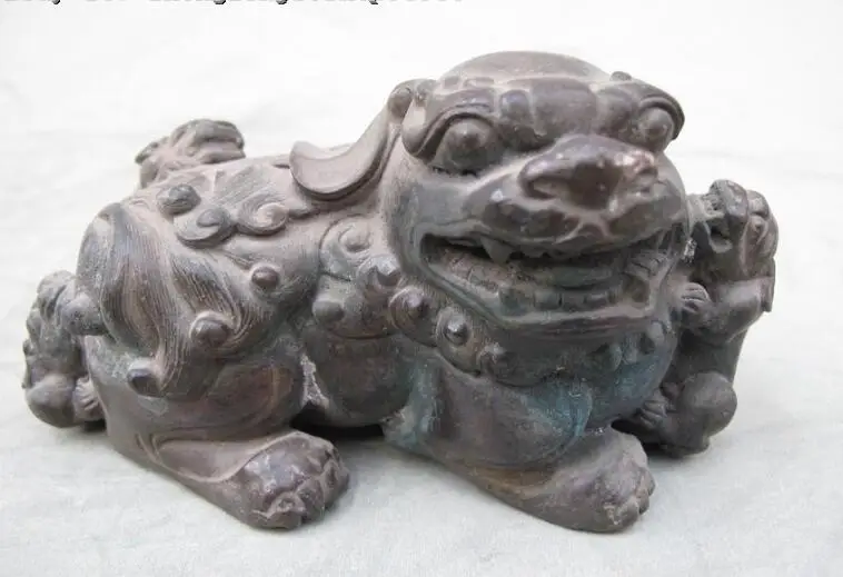 S03703 Chinese classical Pure bronze Carved beast Three Foo Dog Lion Decoration Statue B0403
S03703 Chinese classical Pure bronze Carved beast Three Foo Dog Lion Decoration Statue B0403