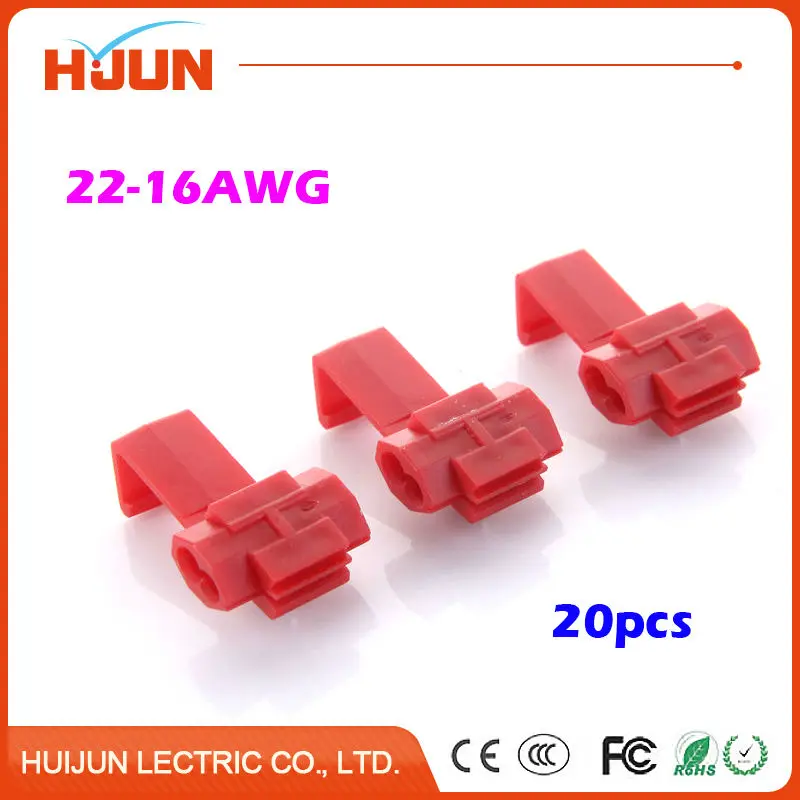 20pcs/lot Red Scotch Lock Quick Splice Connector Cable Joiner Crimp Terminal Soft Wire 0.5-1.5mm2 22-16AWG
20pcs/lot Red Scotch Lock Quick Splice Connector Cable Joiner Crimp Terminal Soft Wire 0.5-1.5mm2 22-16AWG