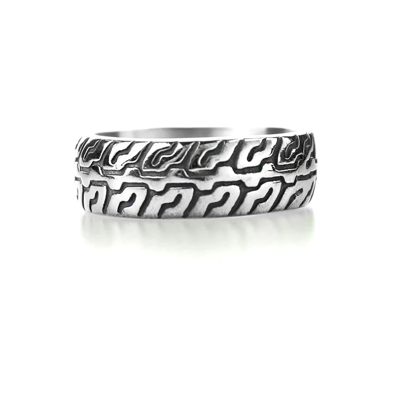 Male Silver Vintage Gothic Punk Large Stainless Steel Biker Rings for Men Women Carved Tires biker Ring Jewelry Wholesale
Male Silver Vintage Gothic Punk Large Stainless Steel Biker Rings for Men Women Carved Tires biker Ring Jewelry Wholesale